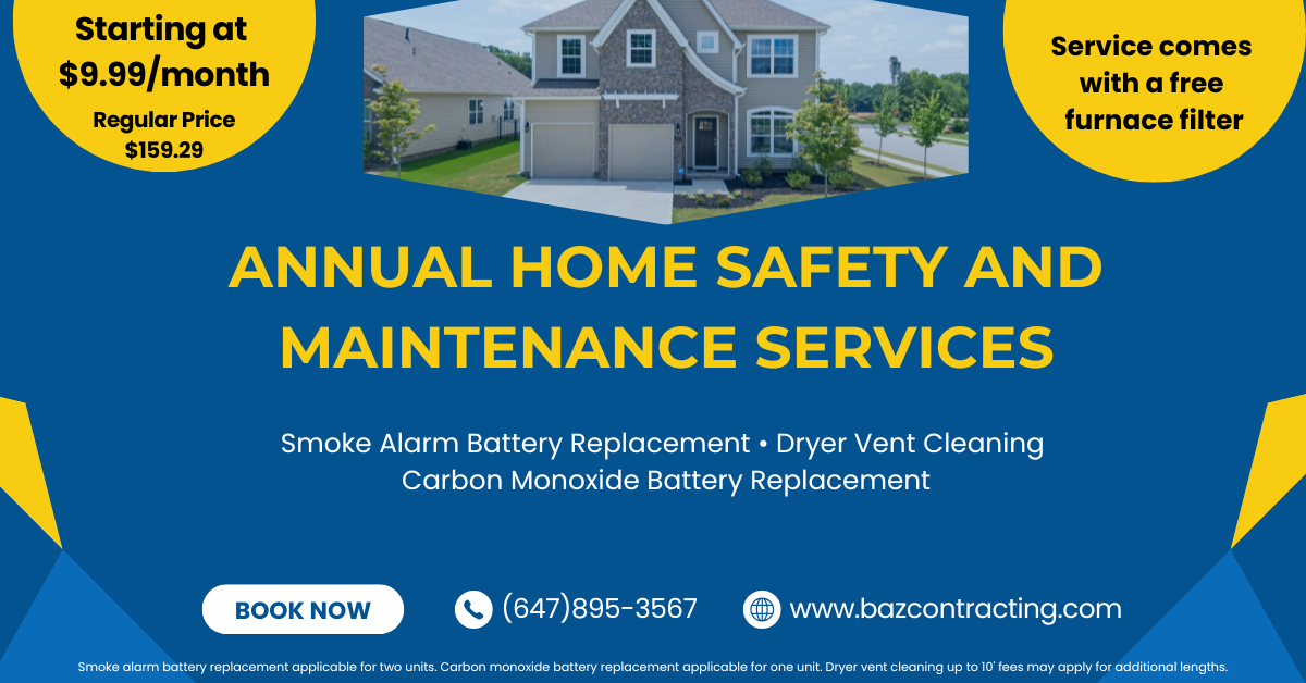 Annual Home Safety and Maintenance Starting at: $9.99/month